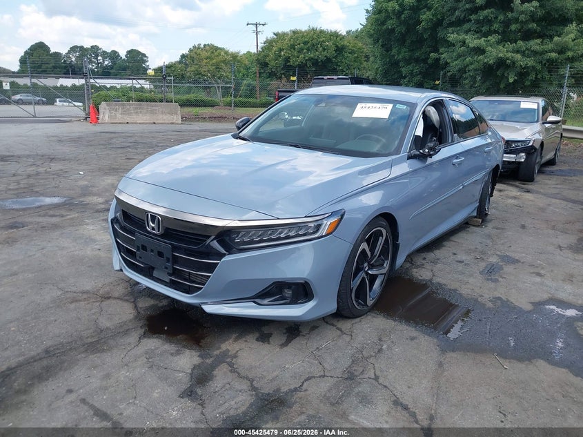 2022 Honda Accord VIN 1HGCV1F3XNA032477 IAAI salvage auction — LEFT SIDE, Salvage (North Carolina), sold $11,275 on 2026-07-30 (photo 2)
