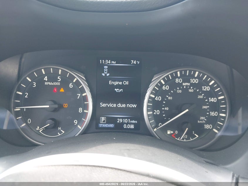 2023 Infiniti Q50 VIN JN1EV7BR4PM541425 IAAI salvage auction — FRONT & REAR, Salvage Title, sold $6,550 on 2026-08-29 (photo 7)