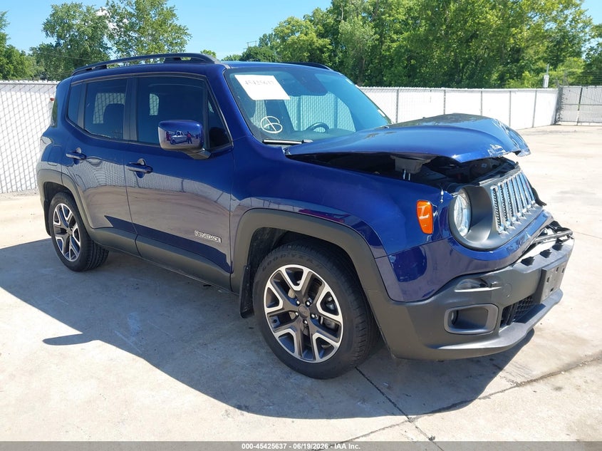 2016 Jeep Renegade VIN ZACCJABT2GPE17454 IAAI salvage auction — FRONT END, Salvage (Missouri), sold $1,900 on 2026-07-28 (photo 1)
