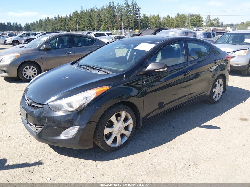 2013 Hyundai Elantra VIN KMHDH4AE0DU805762 IAAI salvage auction — NORMAL WEAR, Salvage Title, sold $700 on 2026-07-15 (photo 2)