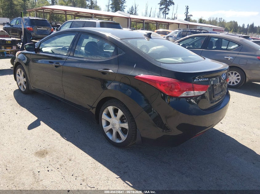 2013 Hyundai Elantra VIN KMHDH4AE0DU805762 IAAI salvage auction — NORMAL WEAR, Salvage Title, sold $700 on 2026-07-15 (photo 3)