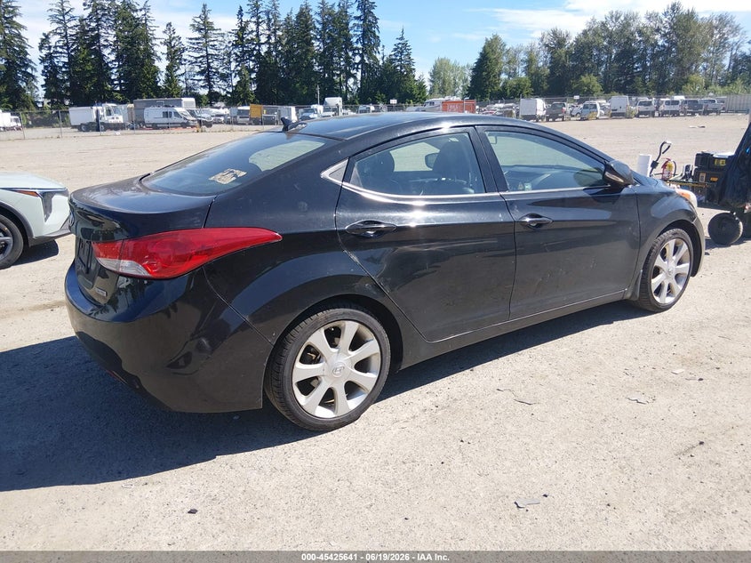 2013 Hyundai Elantra VIN KMHDH4AE0DU805762 IAAI salvage auction — NORMAL WEAR, Salvage Title, sold $700 on 2026-07-15 (photo 4)