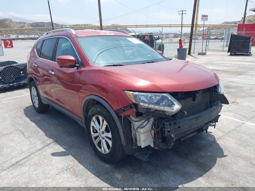 2016 Nissan Rogue VIN KNMAT2MT4GP668011 IAAI salvage auction — FRONT END, Salvage (California), sold $2,025 on 2026-07-08 (photo 1)