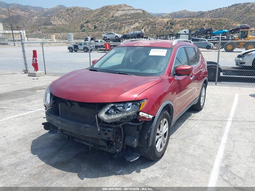 2016 Nissan Rogue VIN KNMAT2MT4GP668011 IAAI salvage auction — FRONT END, Salvage (California), sold $2,025 on 2026-07-08 (photo 2)
