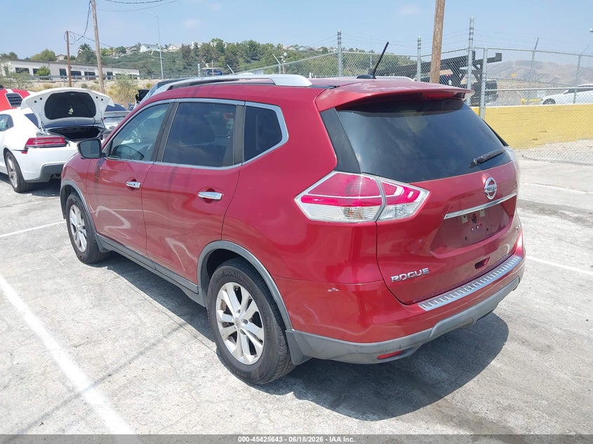 2016 Nissan Rogue VIN KNMAT2MT4GP668011 IAAI salvage auction — FRONT END, Salvage (California), sold $2,025 on 2026-07-08 (photo 3)