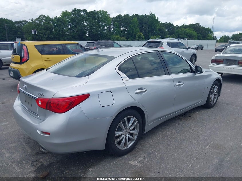 2017 Infiniti Q50 VIN JN1EV7AP5HM731770 IAAI salvage auction — NORMAL WEAR, Repossession Paperwork (Georgia), sold $6,800 on 2026-07-22 (photo 4)