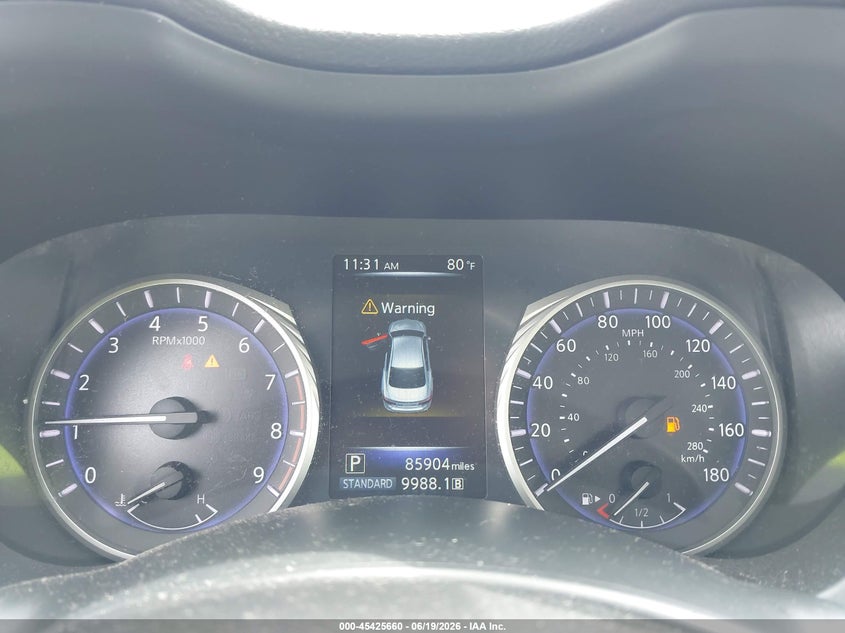 2017 Infiniti Q50 VIN JN1EV7AP5HM731770 IAAI salvage auction — NORMAL WEAR, Repossession Paperwork (Georgia), sold $6,800 on 2026-07-22 (photo 7)