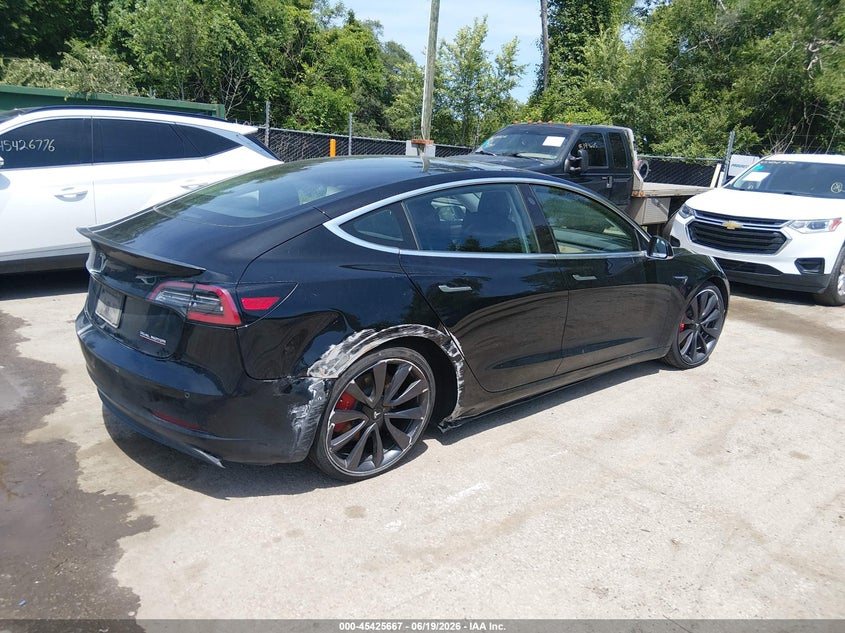 2020 Tesla Model 3 VIN 5YJ3E1EC5LF713280 IAAI salvage auction — RIGHT REAR, Salvage (Kansas), sold $9,200 on 2026-07-23 (photo 6)