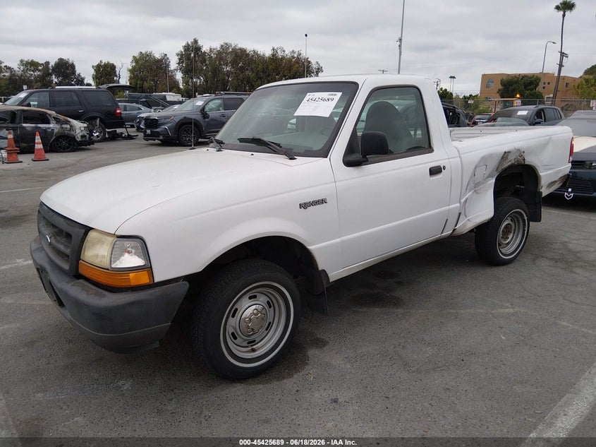 1999 Ford Ranger VIN 1FTYR10V8XUB85914 IAAI salvage auction — LEFT REAR, Salvage (California), sold $1,075 on 2026-07-09 (photo 2)