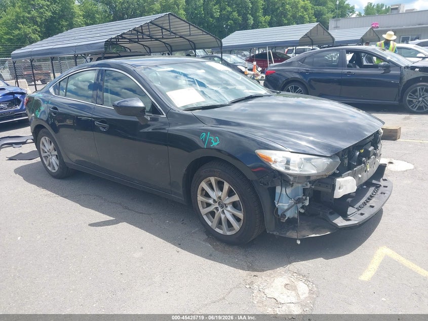 2016 Mazda 6 VIN JM1GJ1U52G1407507 IAAI salvage auction — FRONT & REAR, Salvage (Connecticut), sold $975 on 2026-07-09 (photo 1)