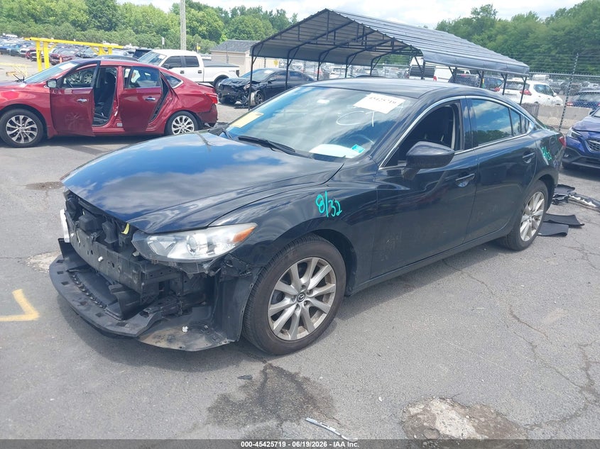 2016 Mazda 6 VIN JM1GJ1U52G1407507 IAAI salvage auction — FRONT & REAR, Salvage (Connecticut), sold $975 on 2026-07-09 (photo 2)