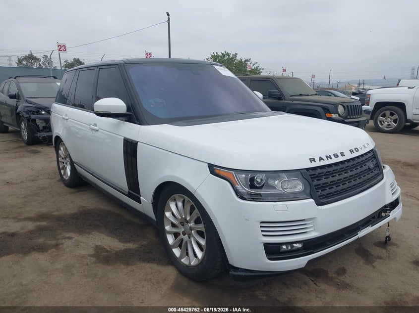 2016 Land rover RANGE ROVER VIN SALGS2EF2GA307877 IAAI salvage auction — LEFT FRONT, Salvage Title, sold $3,650 on 2026-07-22 (photo 1)