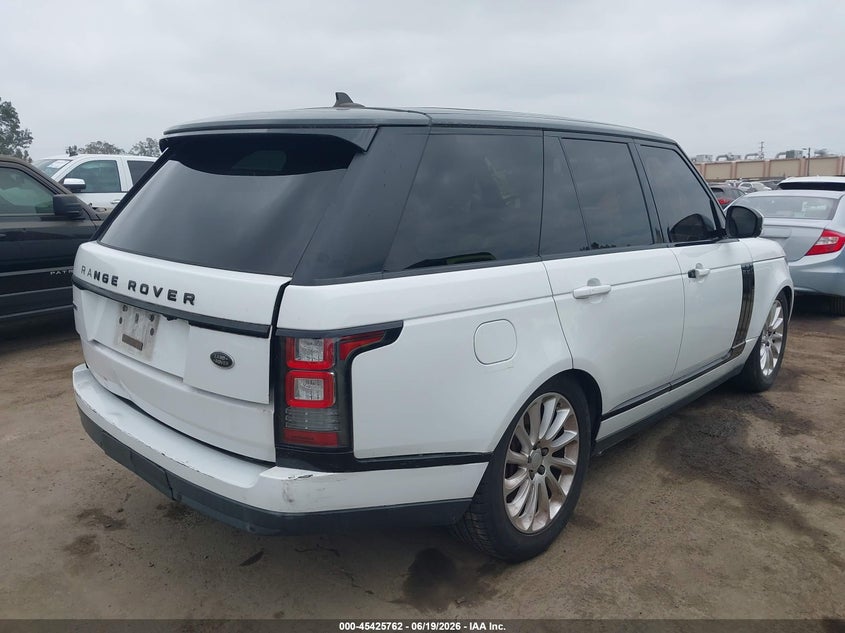 2016 Land rover RANGE ROVER VIN SALGS2EF2GA307877 IAAI salvage auction — LEFT FRONT, Salvage Title, sold $3,650 on 2026-07-22 (photo 4)