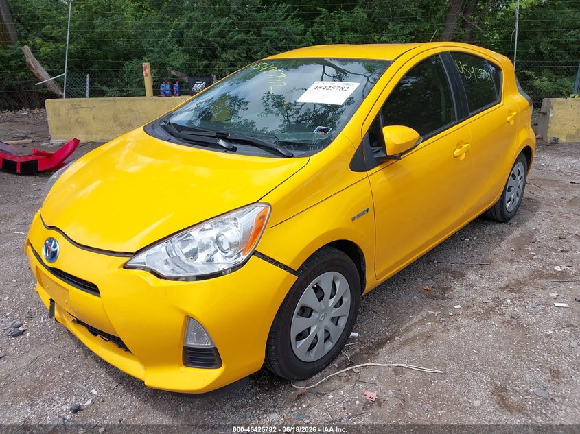 2014 Toyota Prius c VIN JTDKDTB34E1075887 IAAI salvage auction — FRONT END, Clear (Indiana), sold $3,000 on 2026-07-15 (photo 6)