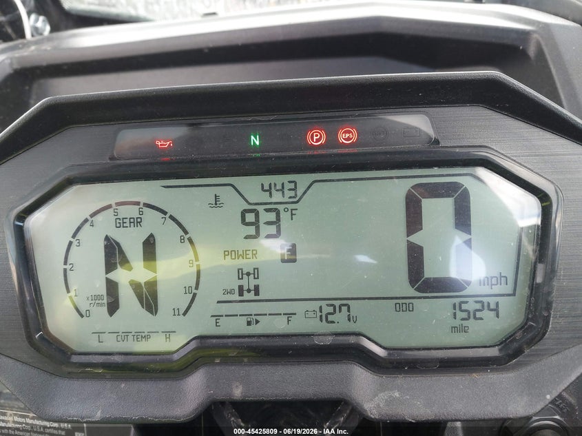 2024 Kawasaki Teryx VIN JKARFCC11RB503687 IAAI salvage auction — FRONT END, Salvage Title, sold $7,400 on 2026-08-18 (photo 7)