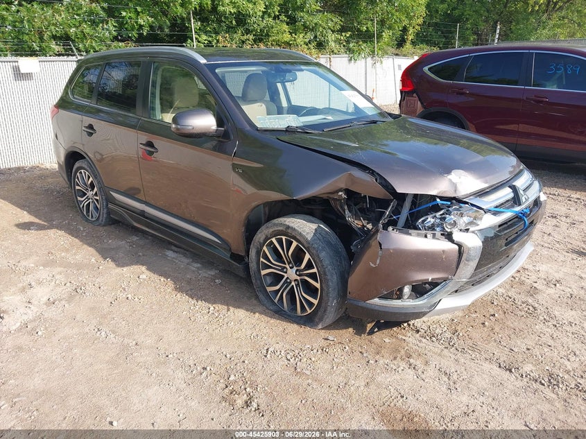 2016 Mitsubishi Outlander VIN JA4JZ4AX8GZ005587 IAAI salvage auction — FRONT END, Junk Bill Of Sale Mv2459 (Wisconsin), sold $375 on 2026-07-22 (photo 1)