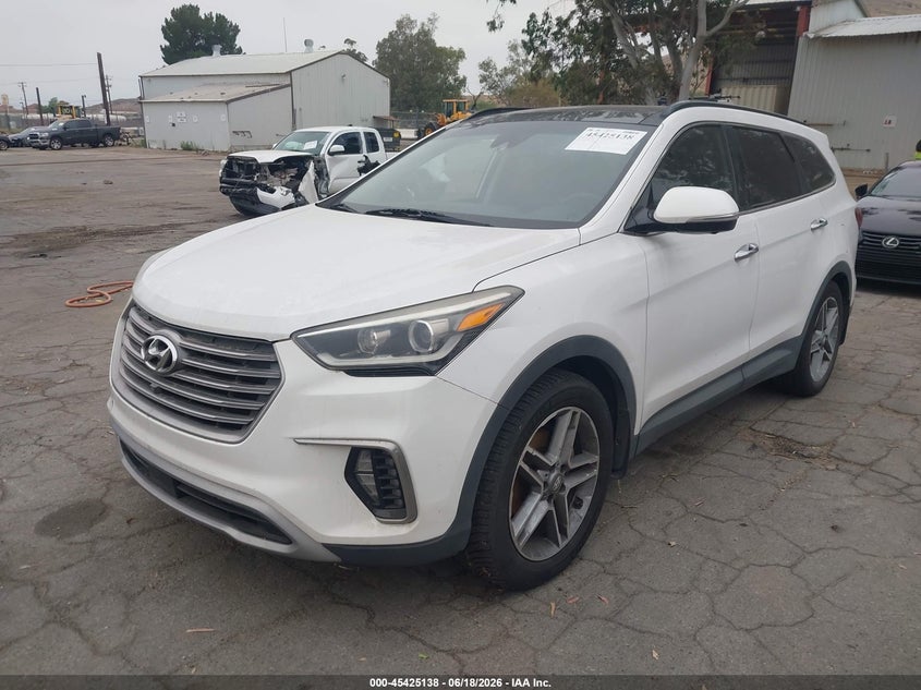2017 Hyundai Santa fe VIN KM8SR4HF5HU196645 IAAI salvage auction — NORMAL WEAR, Clear - Dealer Only (California), sold $4,000 on 2026-07-07 (photo 2)