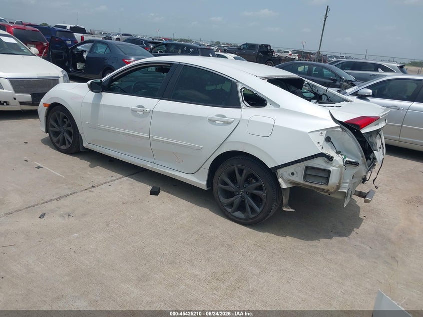 2019 Honda Civic VIN 19XFC2F88KE047166 IAAI salvage auction — REAR END, Original (Texas), sold $7,575 on 2026-08-21 (photo 3)