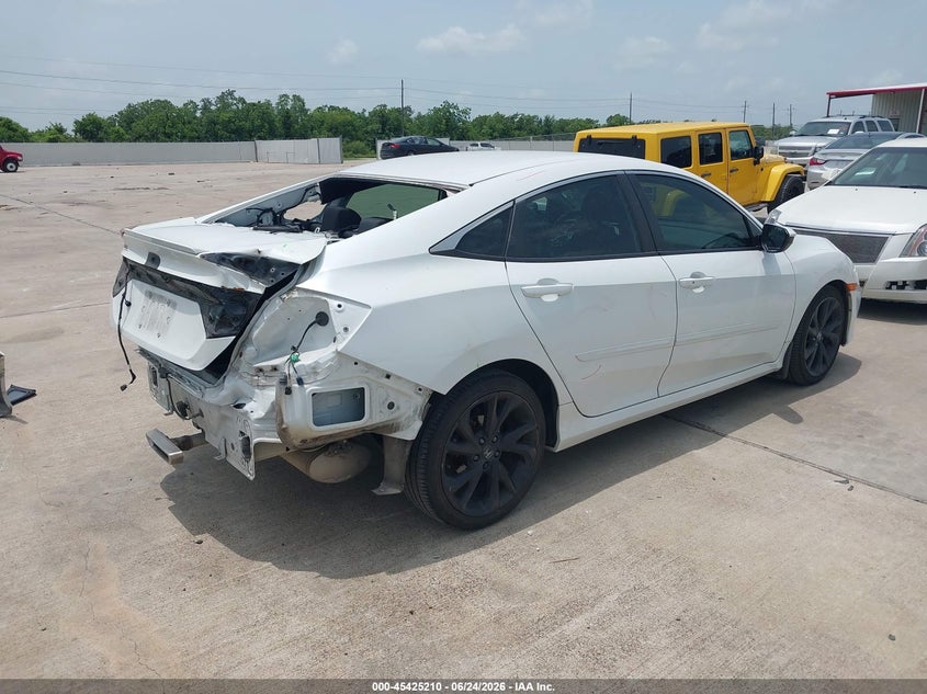 2019 Honda Civic VIN 19XFC2F88KE047166 IAAI salvage auction — REAR END, Original (Texas), sold $7,575 on 2026-08-21 (photo 4)