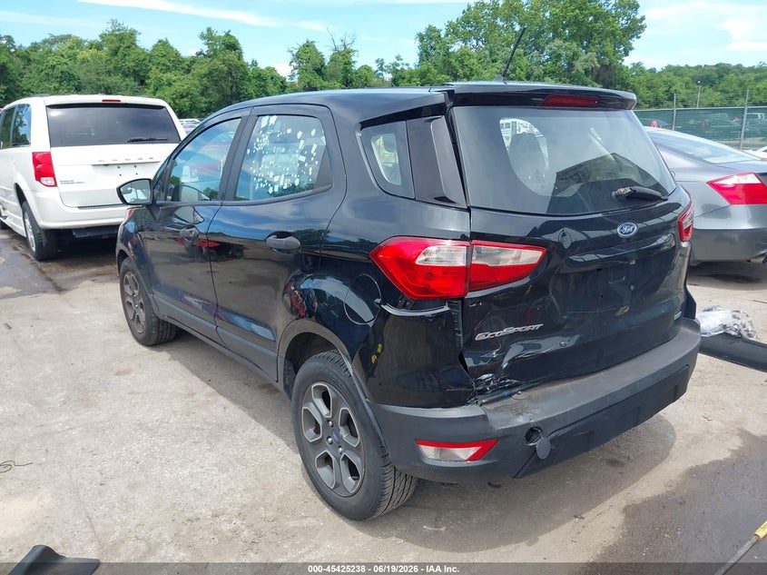 2019 Ford Ecosport VIN MAJ3S2FE5KC282925 IAAI salvage auction — REAR END, Salvage - Greater Than 75% (Maryland), sold $1,425 on 2026-07-16 (photo 3)