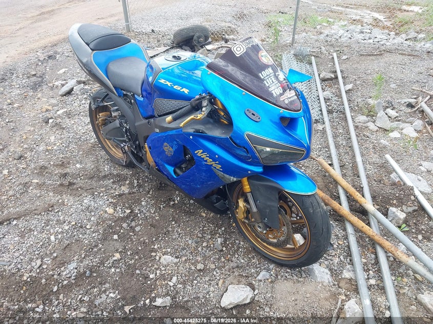 2005 Kawasaki Zx636 VIN JKBZXJC1X5A024066 IAAI salvage auction — FRONT & REAR, Salvage (Alabama), sold $1,225 on 2026-07-14 (photo 1)