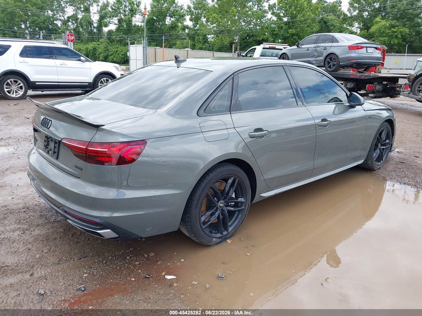 2023 Audi A4 VIN WAUEAAF47PN007721 IAAI salvage auction — LEFT FRONT, Salvage Title, sold $14,725 on 2026-09-03 (photo 4)