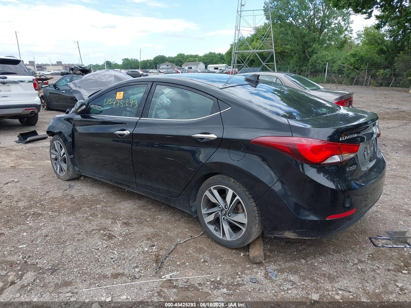 2014 Hyundai Elantra VIN KMHDH4AE9EU096203 IAAI salvage auction — FRONT END, Clear (Indiana), sold $300 on 2026-07-22 (photo 3)