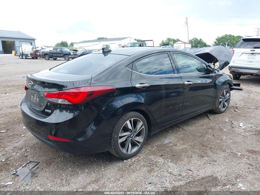 2014 Hyundai Elantra VIN KMHDH4AE9EU096203 IAAI salvage auction — FRONT END, Clear (Indiana), sold $300 on 2026-07-22 (photo 4)