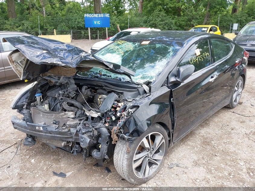 2014 Hyundai Elantra VIN KMHDH4AE9EU096203 IAAI salvage auction — FRONT END, Clear (Indiana), sold $300 on 2026-07-22 (photo 6)