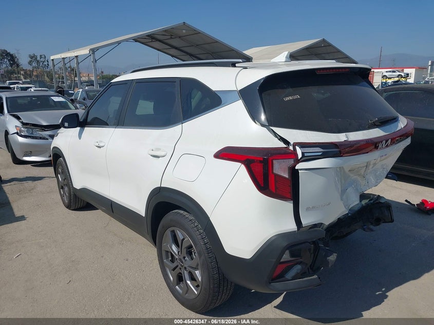 2024 Kia Seltos VIN KNDEU2AA0R7652652 IAAI salvage auction — REAR END, Wait Title, sold $25 on 2026-08-02 (photo 3)