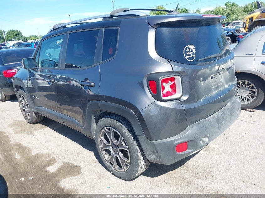 2016 Jeep Renegade VIN ZACCJADT0GPC77434 IAAI salvage auction — HAIL, Salvage Title, sold $1,400 on 2026-08-04 (photo 3)