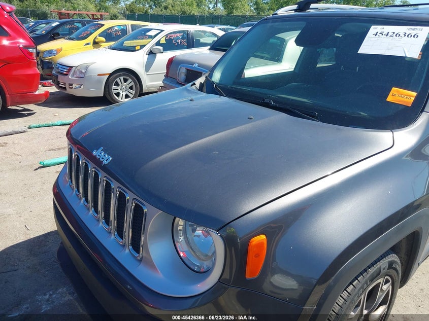 2016 Jeep Renegade VIN ZACCJADT0GPC77434 IAAI salvage auction — HAIL, Salvage Title, sold $1,400 on 2026-08-04 (photo 6)
