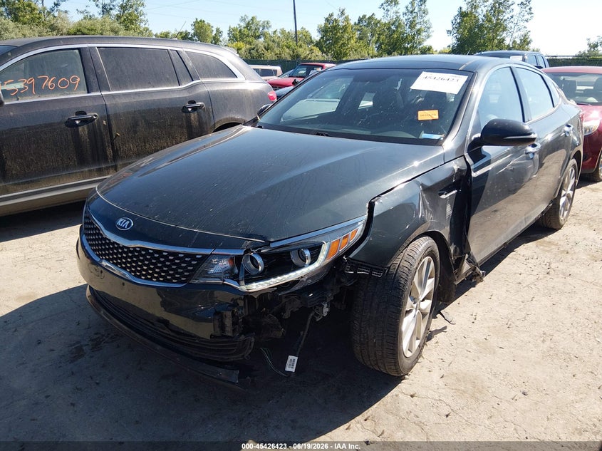 2016 Kia Optima VIN 5XXGU4L34GG100451 IAAI salvage auction — LEFT FRONT, Salvage (Ohio), sold $1,400 on 2026-07-28 (photo 6)