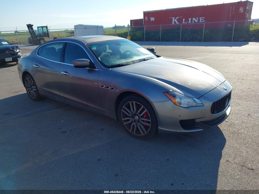 2015 Maserati Quattroporte VIN ZAM56RRA6F1130433 IAAI salvage auction — LEFT SIDE, Salvage (Nebraska), sold $4,500 on 2026-07-30 (photo 1)
