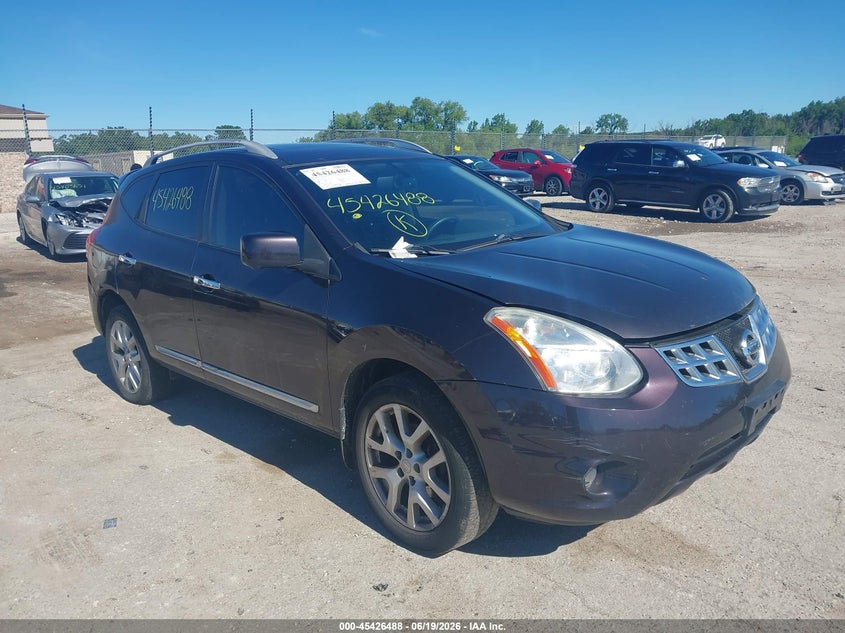 2013 Nissan Rogue VIN JN8AS5MV2DW142794 IAAI salvage auction — LEFT FRONT, Clear (Wisconsin), sold $450 on 2026-07-09 (photo 1)