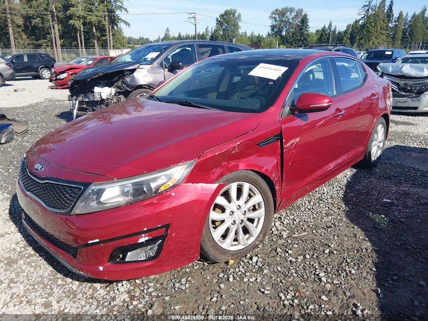 2014 Kia Optima VIN 5XXGN4A76EG336342 IAAI salvage auction — LEFT FRONT, Bill Of Sale (Washington), sold $2,650 on 2026-07-08 (photo 2)