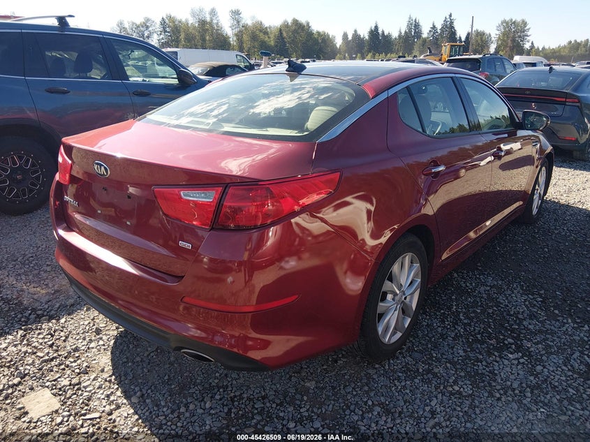 2014 Kia Optima VIN 5XXGN4A76EG336342 IAAI salvage auction — LEFT FRONT, Bill Of Sale (Washington), sold $2,650 on 2026-07-08 (photo 4)