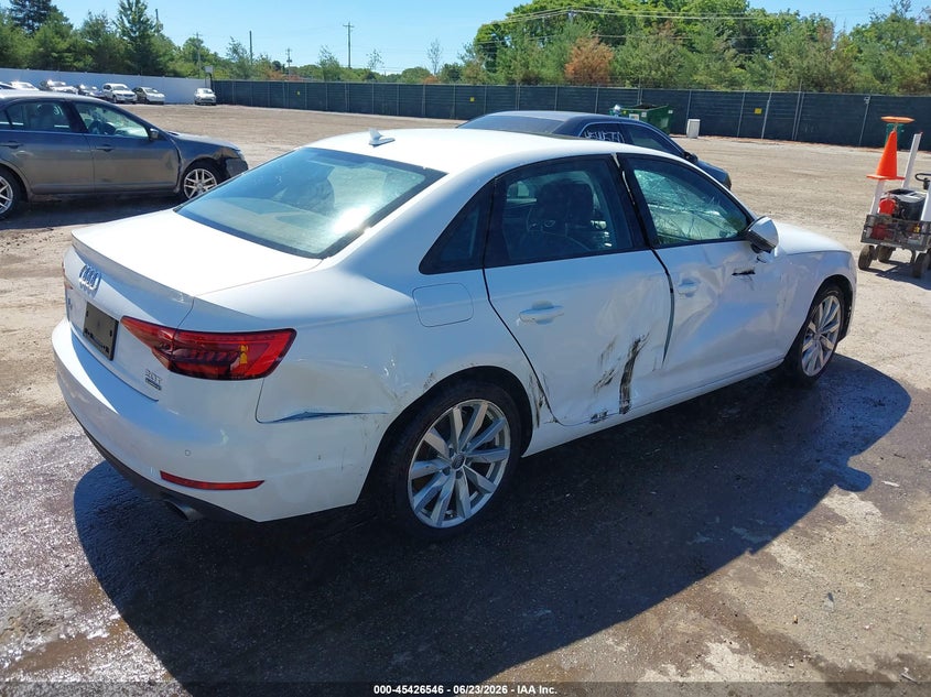 2017 Audi A4 VIN WAUANAF48HN014567 IAAI salvage auction — RIGHT SIDE, Clear (Indiana), sold $3,800 on 2026-07-30 (photo 4)