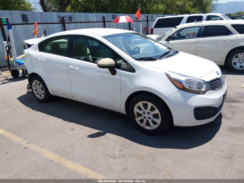 2013 Kia Rio VIN KNADM4A31D6188680 IAAI salvage auction — REAR END, Salvage Title, sold $625 on 2026-07-16 (photo 1)