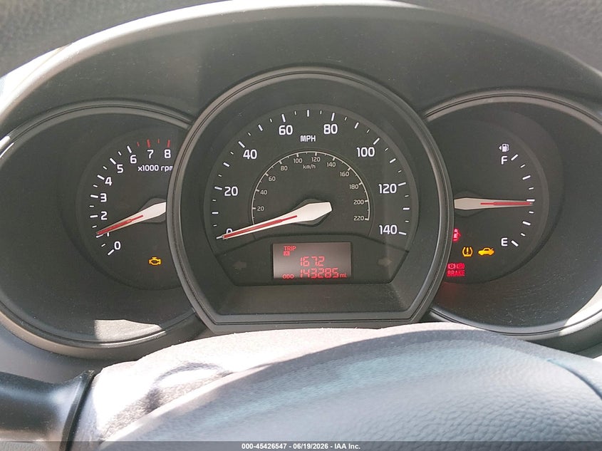 2013 Kia Rio VIN KNADM4A31D6188680 IAAI salvage auction — REAR END, Salvage Title, sold $625 on 2026-07-16 (photo 7)