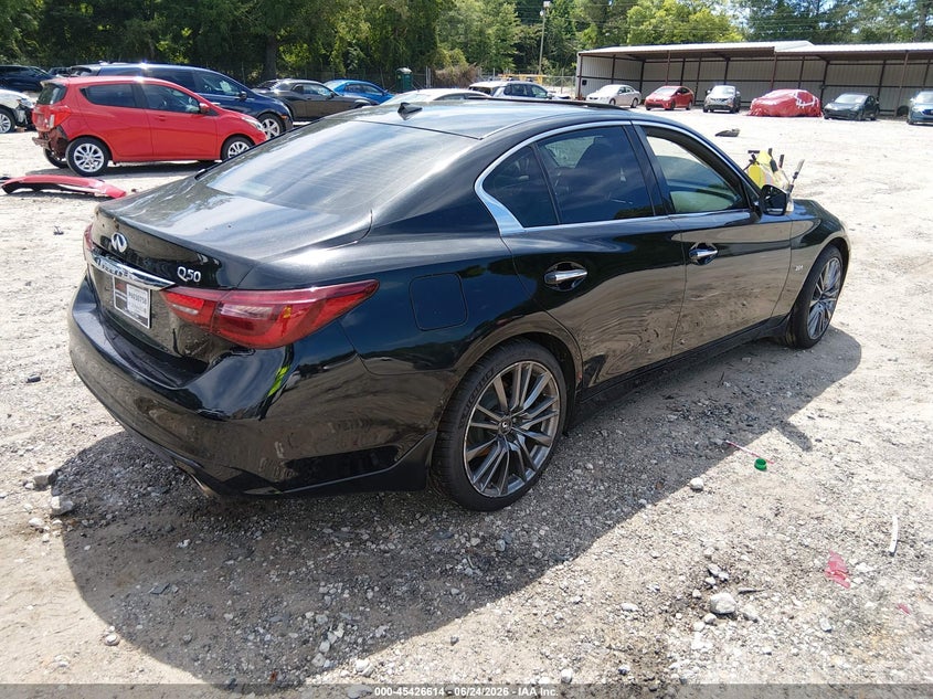 2018 Infiniti Q50 VIN JN1CV7AP7JM240601 IAAI salvage auction — THEFT, Salvage (Georgia), sold $1,500 on 2026-07-24 (photo 4)