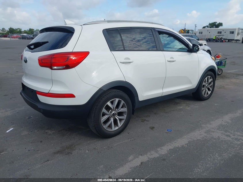 2015 Kia Sportage VIN KNDPB3AC3F7787447 IAAI salvage auction — NORMAL WEAR, Salvage Title, sold $1,500 on 2026-07-20 (photo 4)