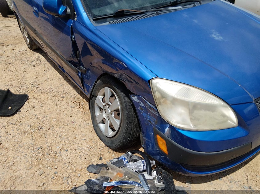 2007 Kia Rio VIN KNADE123376212721 IAAI salvage auction — RIGHT FRONT, Salvage (North Carolina), sold $250 on 2026-07-20 (photo 6)
