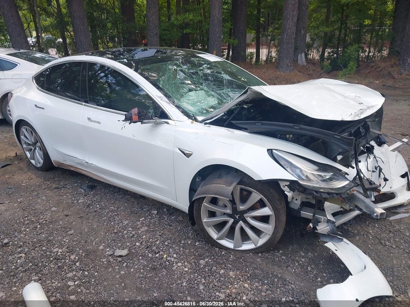 2019 Tesla Model 3 VIN 5YJ3E1EA0KF445073 IAAI salvage auction — FRONT END, Salvage Title, sold $1,550 on 2026-07-16 (photo 1)