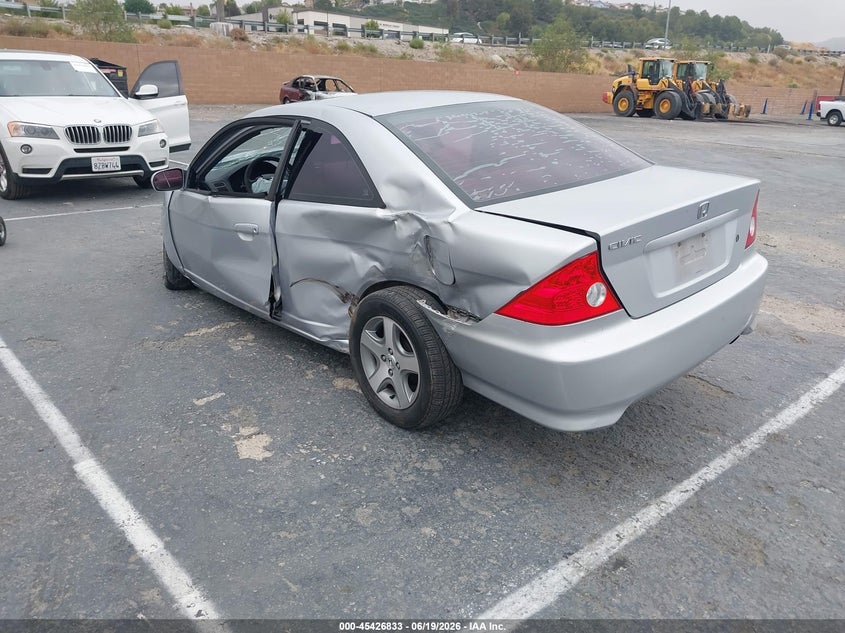 2004 Honda Civic VIN 1HGEM22974L053432 IAAI salvage auction — FRONT & REAR, Salvage (California), sold $225 on 2026-07-10 (photo 3)