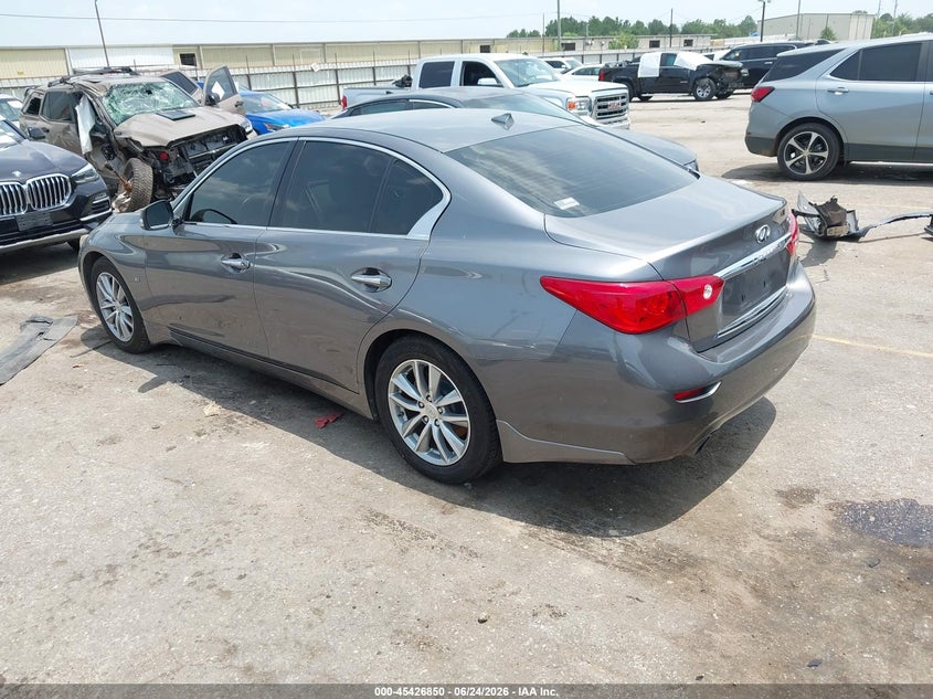 2014 Infiniti Q50 VIN JN1BV7AP7EM674132 IAAI salvage auction — UNKNOWN, Salvage Title, sold $1,050 on 2026-08-03 (photo 3)