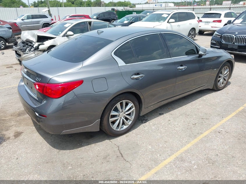 2014 Infiniti Q50 VIN JN1BV7AP7EM674132 IAAI salvage auction — UNKNOWN, Salvage Title, sold $1,050 on 2026-08-03 (photo 4)