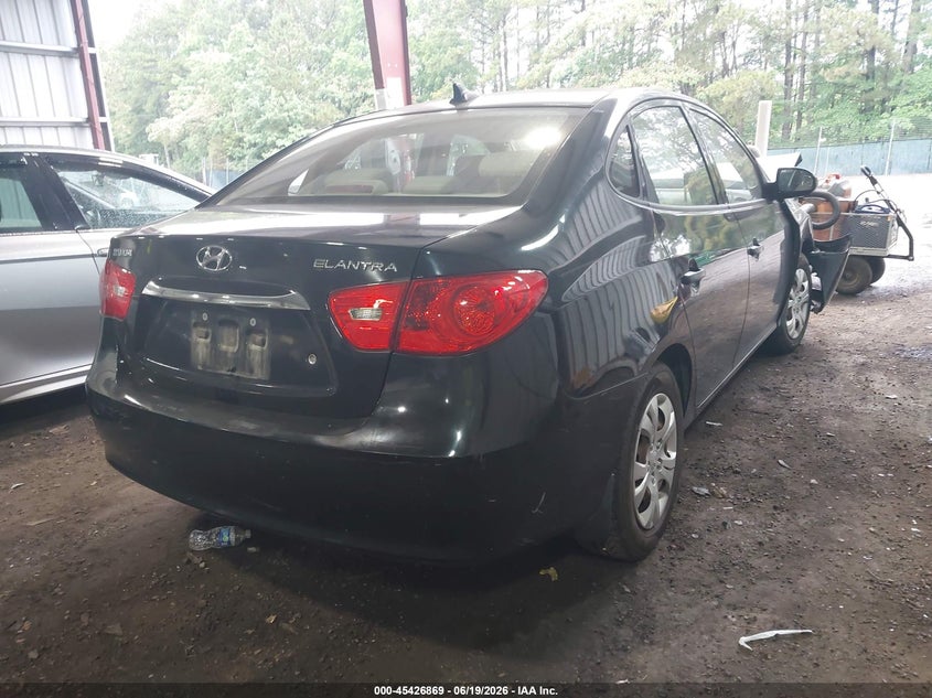 2010 Hyundai Elantra VIN KMHDU4AD1AU110737 IAAI salvage auction — FRONT END, Clear (Virginia), sold $275 on 2026-07-23 (photo 4)