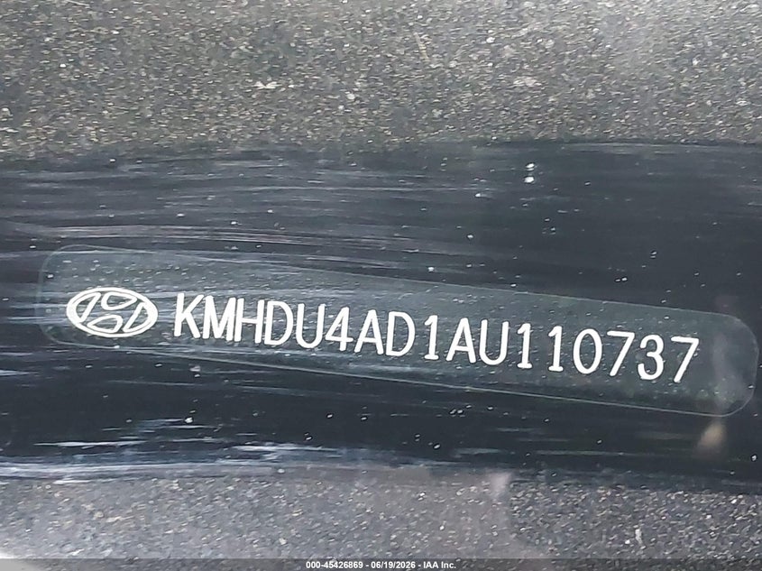 2010 Hyundai Elantra VIN KMHDU4AD1AU110737 IAAI salvage auction — FRONT END, Clear (Virginia), sold $275 on 2026-07-23 (photo 9)