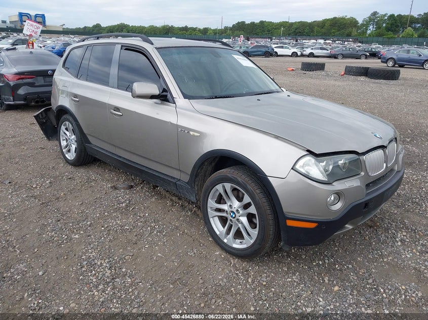 2008 BMW X3 VIN WBXPC93478WJ08331 IAAI salvage auction — FRONT & REAR, Mv-907A (New York), sold $500 on 2026-07-14 (photo 1)